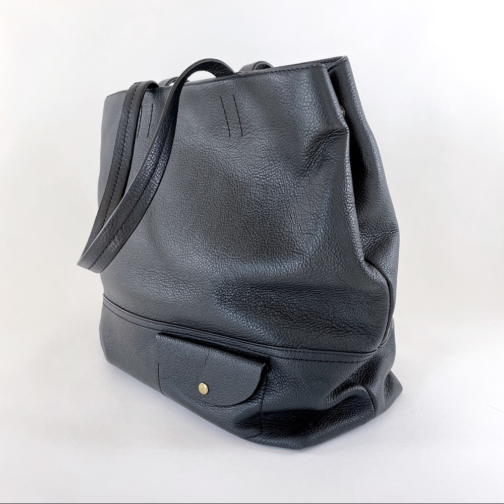 J Crew All-Day Leather Tote in Black